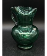 MCM Empoli Guildcraft Italy Green Pitcher Pinch Spout 6.5” - £30.04 GBP
