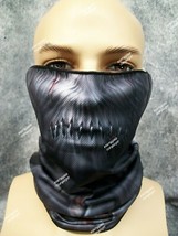 Creepy Zombie Stitched Face Mask Neck Gaiter Bloody Tears Ripped Flesh F... - $13.50 CAD
