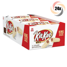 Full Box 24x Packs Kit Kat White Chocolate Wafers Candy Bars | King Size 3oz | - £45.03 GBP