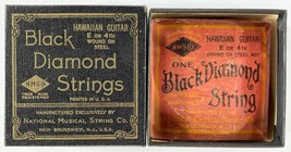1930s BLACK DIAMOND STRINGS BOX Single Hawaiian Guitar E 4th Steel 903 S... - £38.23 GBP