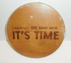 Longaberger WoodCrafts 2016 Dresden Bee WB Lid Bee More 2016 It&#39;s Time Round  - £13.98 GBP