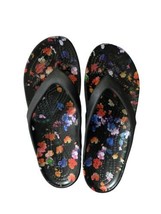 Crocs Kadee Seasonal Graphic Women&#39;s Flip Sandal Black Floral  Sz 6 206866 - £19.38 GBP