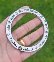 Sant bhindranwale words kara gurmukhi kada stainless steel sikh singh bangle j7b - £29.13 GBP