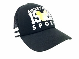 Disney Parks Mickey Mouse 1928 Sport Baseball Snapback Cap Hat Black &amp; White  - £10.31 GBP