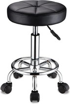 Round Rolling Stool with Wheels Height Adjustable Swivel Stool Chair for... - $50.37