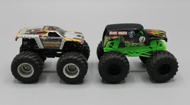 Lot of 2 Hot Wheels Die Cast Monster Trucks Grave Digger &amp; Maximum Destr... - £11.89 GBP