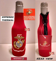 USMC RED US MARINES EGA Bottle KOOZIE COOLER Wrap Insulator Sleeve Jacke... - £8.78 GBP+
