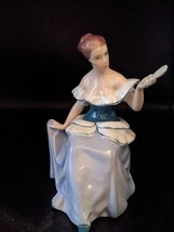 1960s Vintage Royal DUX Bohemia LADY With MIRROR Porcelain Figurine Mark... - $50.00