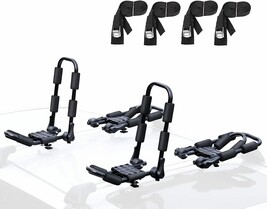 Leader Accessories Folding Kayak Rack 4 Pcs.Set J Bar Car Roof Rack For ... - £132.33 GBP