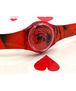 Swatch Watch Red Rose GR136 Vintage 1997 - $49.00