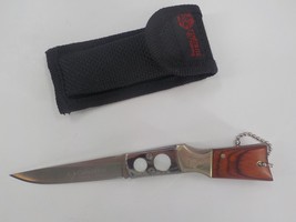Columbia Fujunjie U.S.A. 6&quot; Folding Pocket Knife Lock Blade Nylon Sheath GUC - £39.95 GBP