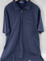 Polo Ralph Lauren 1/4 Zip Pullover Sweater Shirt Navy Blue Mens Size XL ... - $26.72