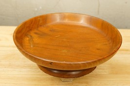 Vintage Mid Century Modern Solid BLACK WALNUT Les Alexander Console Nut ... - $34.64