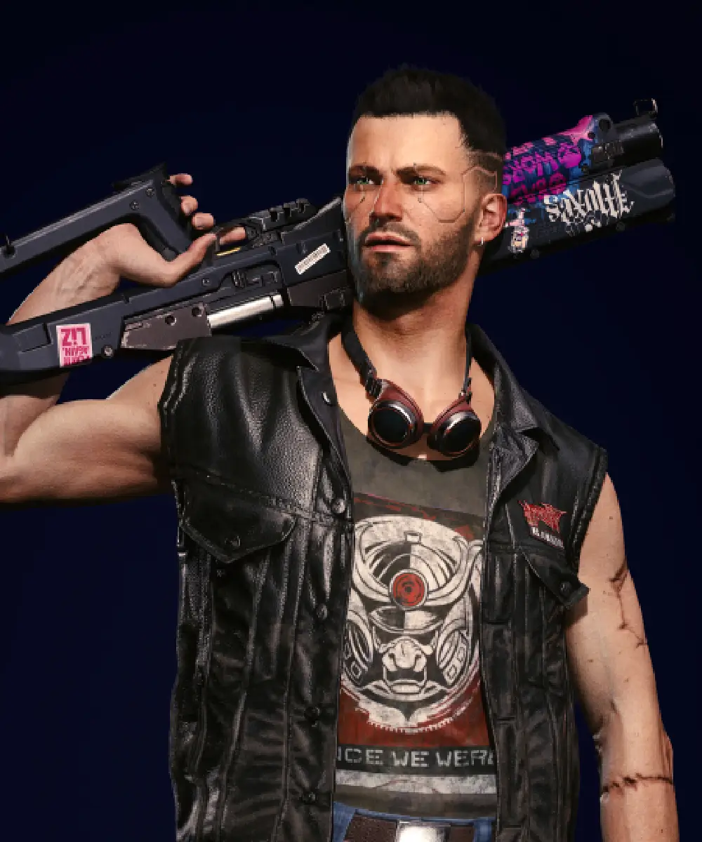 Cyberpunk 2077 V Nomad Gaming Cosplay Leather Vest