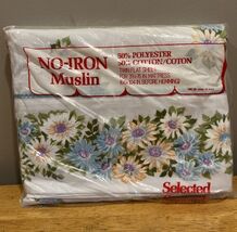 Vintage Selected Seconds Daisies Twin Flat Sheet Floral Design New Old S... - $27.79 CAD