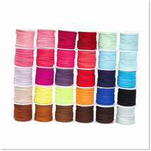 30 Spools of Premium 2.5mm Vegan Suede Cord for Beading - 165 Yards in 30 Vibran - £44.33 GBP