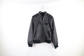 Vintage 90s Streetwear Mens 42 Distressed Leather Cafe Racer Bomber Jack... - £62.09 GBP