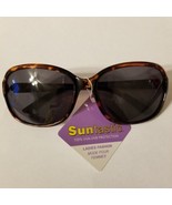 Suntastic Women&#39;s Brown Tortoise Oval Sunglasses 100% UVA-UVB Protection - £15.80 GBP
