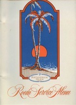 Fontainebleau Hilton Hotel Room Service Menu Miami Beach Florida 1978 TIKI - £52.72 GBP