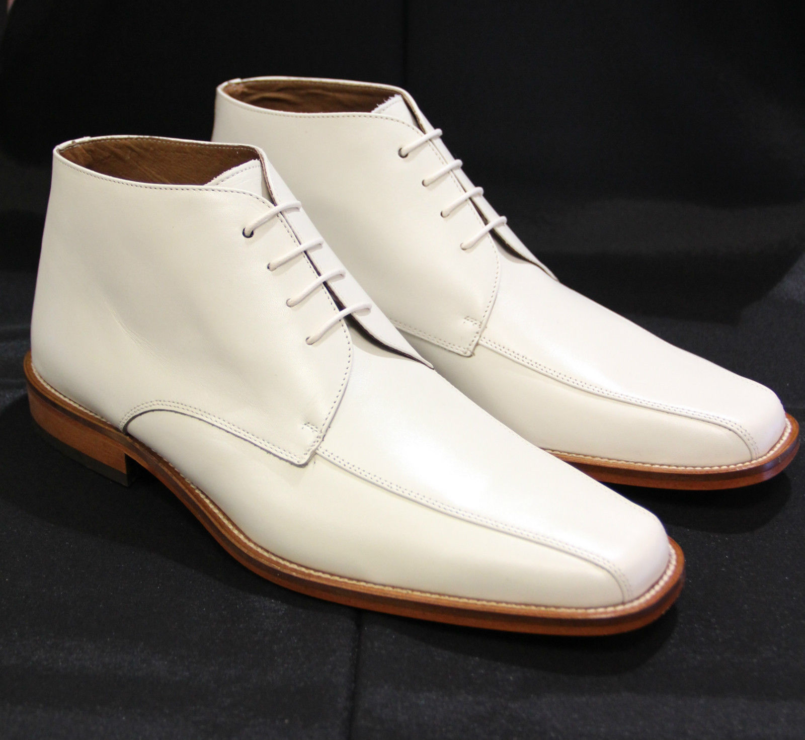 NEW New Handmade Men,s White Boots, Men Ankle Boots, Men Leather Boots, dress bo