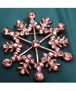 Snowflake Star Rhinestone Brooch Scarf Pin Vintage - £7.82 GBP