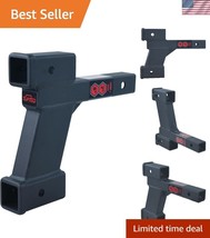Alloy Steel Dual Hitch Extender, 2-Inch Receiver - Anti-Rattle Design fo... - $2,241.64 MXN