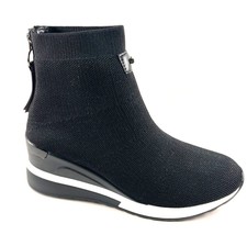 EXE 34-21 Black Mid Wedge High Top Fashion Sneaker - £100.75 GBP