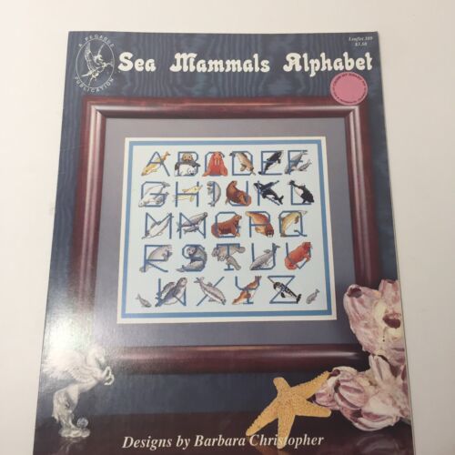 Sea Mammals Alphabet Cross Stitch Pattern Book Pegasus Publication - $9.88