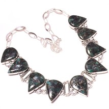 Copper Emerald Vintage Style Gemstone Fashion Ethnic Necklace Jewelry 18&quot; SA 693 - £11.05 GBP