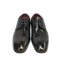 E.J. Samuel Men&#39;s Brown Dress Shoes Man Made Material Shiny Sizes 8.5 - 13 - £30.19 GBP
