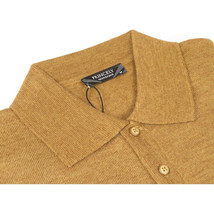 Mens PRINCELY Soft Merinos Wool Sweater Knits Lightweight Polo 1011-40 Cognac image 2