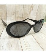Liz Claiborne Vintage Black Oval Sunglasses w/ Chrome Trim - 12224 - FRA... - $49.45