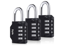 3PC Combination Lock, 4 Digit Combination Padlock for School Gym Sports ... - $22.65