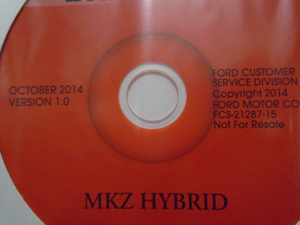 2015 FORD LINCOLN MKZ HYBRID Workshop Service Repair Information Manual CD NEW Item image 2