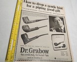 Dr. Grabow World&#39;s Only Pre-smoked Pipes Piping a Good Gift Vintage Prin... - $8.98