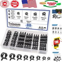 Versatile 80Pcs Hose Clamp Kit - Spring Steel Clamps for All Hose Sizes ... - $23.90 CAD