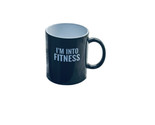 I’m In To Fitness Coffee Mug / Cup Black W/ White On The Inside-Oversize... - $18.69