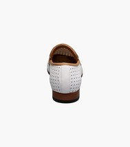 Stacy Adams Winstead Moc Toe Saddle Slip On Summer Shoes White 25704-100 image 7