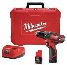 Milwaukee Tool 2408-22 M12 3/8 Hammer Drill/Driver Kit - £197.43 GBP
