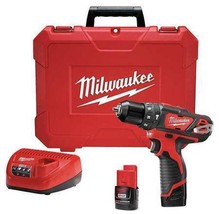 Milwaukee Tool 2408-22 M12 3/8 Hammer Drill/Driver Kit - £196.82 GBP