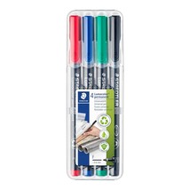 Staedtler 318-WP4 Lumocolor Permanent Universal Pens, Fine Point, 0.6mm,... - £15.63 GBP