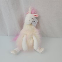 Aurora Purely Luxe 15” White and Pink Unicorn Sparkle Feet Stuffed Animal Plush - £11.74 GBP