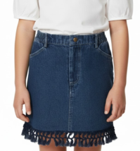 Charabia Paris Girl Denim Half Zip Skirt with Side Pockets &amp; Fun Seams (... - $14.84