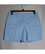 Talbots Shorts Womens 10 Blue/White Mid Rise Mid Length Beach Resort Vac... - $22.65