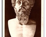 RPPCMarble Bust of Marcus Aurelius Louvre Museum UNP Postcard P28 - $4.90