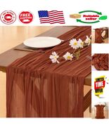 Soft Terracotta Cheesecloth Table Runner - Perfect for Weddings &amp; Celebr... - $262.96 MXN