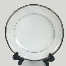 Mikasa Hyde Rim Soup Bowl Park Platinum Fine China Dinnerware White 9-1/8&quot; - £9.61 GBP