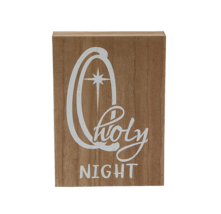 NEW O Holy Night Wood Tabletop Box Sign 5 x 7 inches Christmas holiday decor - $9.95