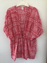 Victorias Secret Red Heart Valentines Patterned Cropped Short Robe Top O... - £47.78 GBP