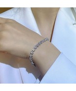 5Ct Round Cut VVS1/D Simulated Diamond Bangle Bracelet 925 Sterling Silver - $271.54 CAD